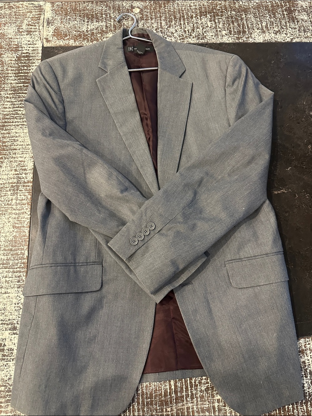 INC GREY BLAZER SZ M